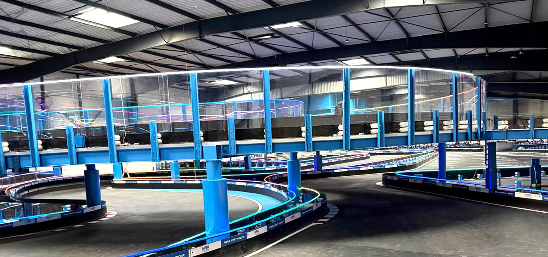Commercial karting track background