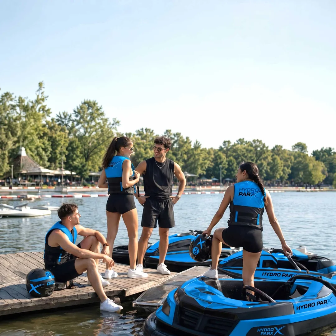 HydroParx aquatic kart maneuvering across open water